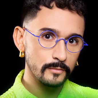 lunettes titane bleues